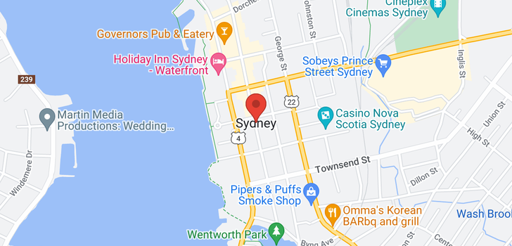 map of Woodside Drive|Sydney NS